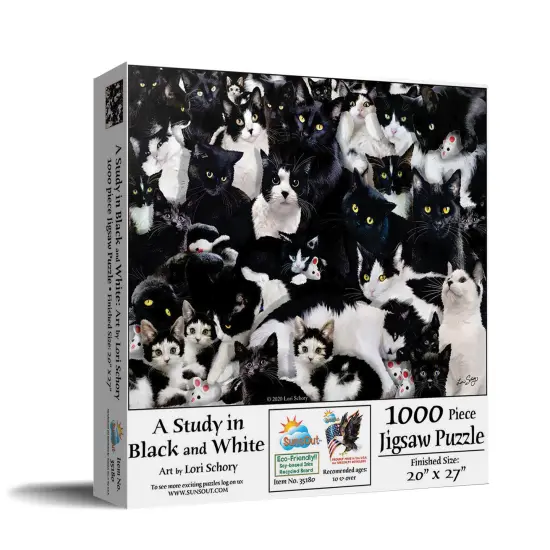 Sunsout Study in Black and White 1000 pc Jigsaw Puzzle 35180 {3}