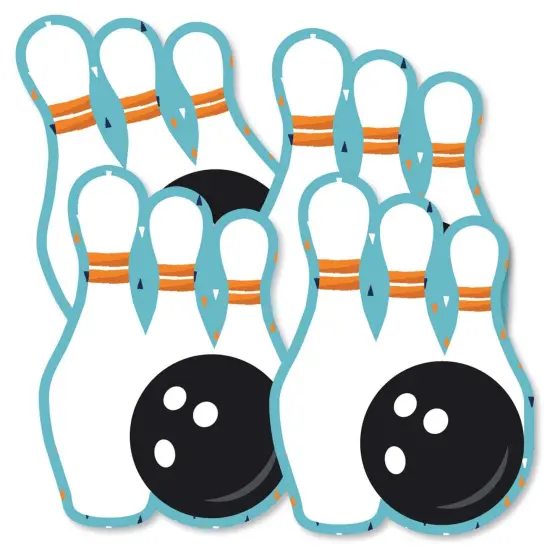 Big Dot of Happiness Strike Up The Fun - Bowling - Bowling Pins and Ball Decorations DIY Baby Shower or Birthday Party Essentials - Set of 20 {3}
