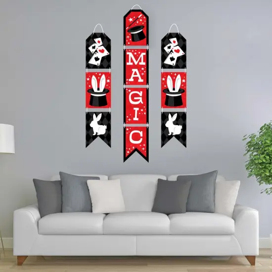 Big Dot of Happiness Ta-Da, Magic Show - Hanging Vertical Paper Door Banners - Magical Birthday Party Wall Decoration Kit - Indoor Door Decor {3}