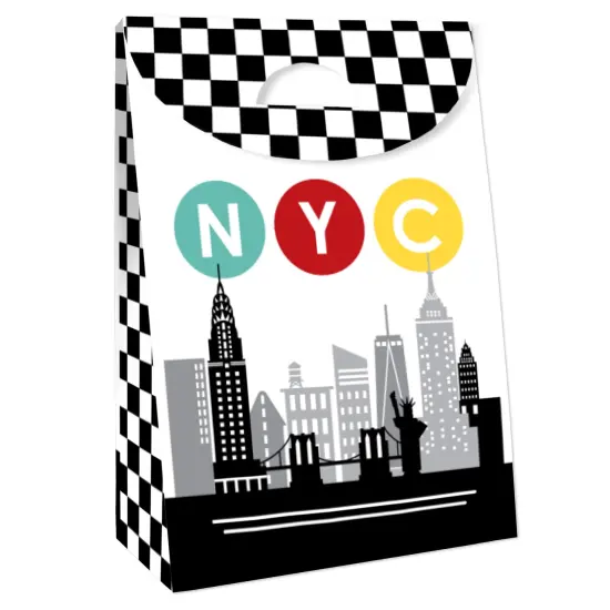 Big Dot of Happiness NYC Cityscape - New York City Gift Favor Bags - Party Goodie Boxes - Set of 12 {4}