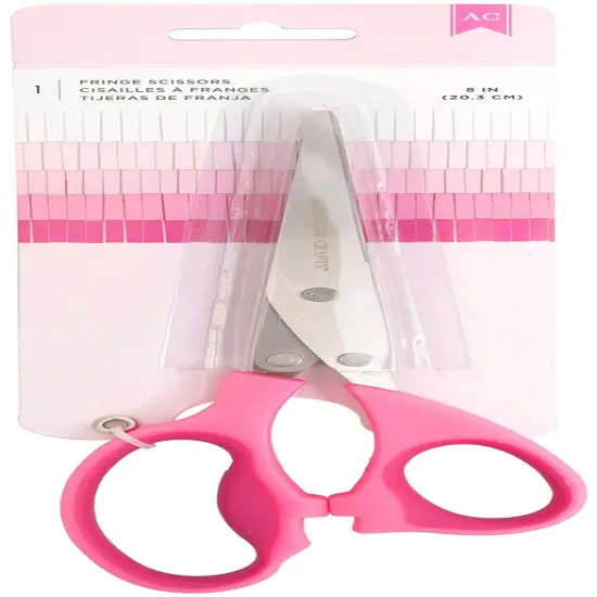 American Crafts Fringe Scissors 8"-Pink {1}