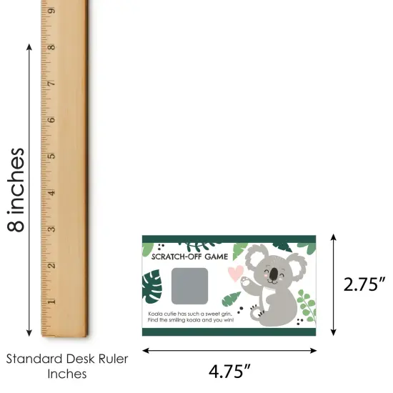 Big Dot of Happiness Koala Cutie - Bear Birthday Party and Baby Shower Game Scratch Off Cards - 22 Count {7}