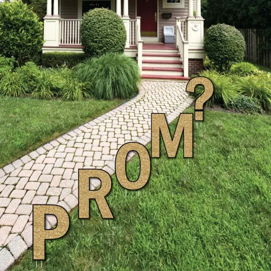 Big Dot of Happiness Promposal - Yard Sign Outdoor Lawn Decorations - Prom Proposal Yard Signs - Prom? {3}