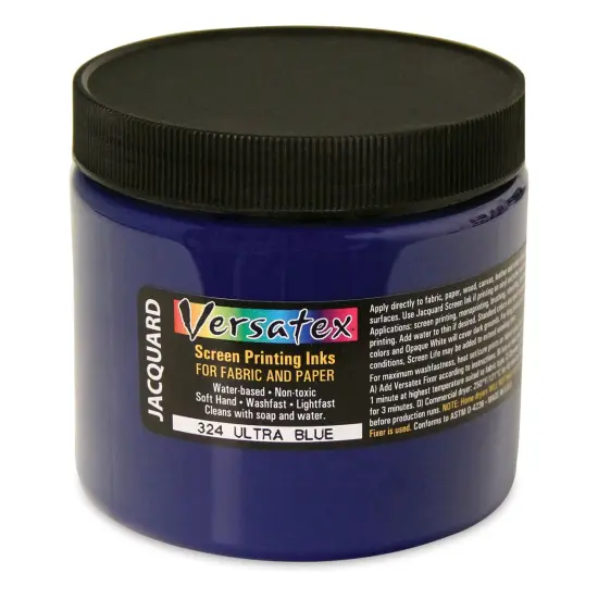 Jacquard Versatex Screen Printing Ink - Ultra Blue, 16 oz jar {1}