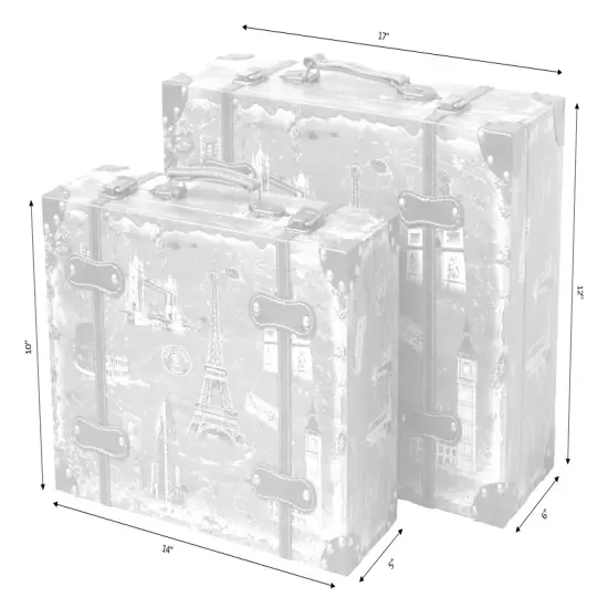 Vintage Style European Luggage Suitcase, Set of 2 {2}