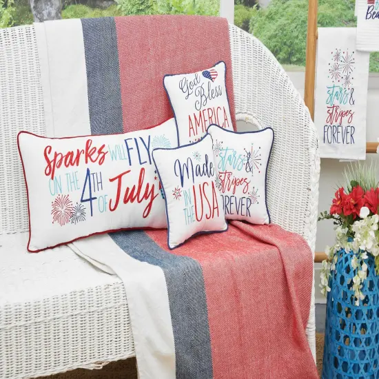 Stars & Stripes Forever 4th of July Fireworks Cotton Flour Sack Kitchen Towel Patriotic Dishtowel Decoration {6}