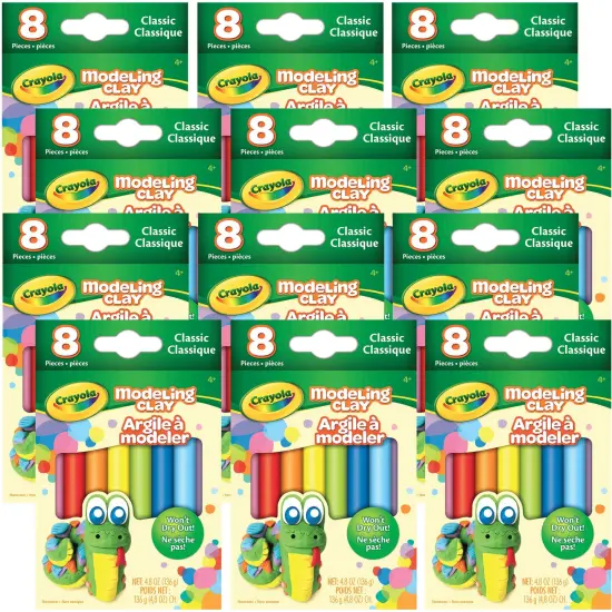 Multipack of 12 - Crayola Modeling Clay .6oz 8/Pkg-Basic {1}