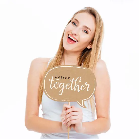 Big Dot of Happiness Better Together - Wedding Photo Booth Props Kit - 20 Count {4}