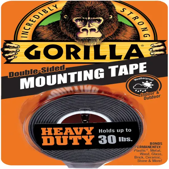Gorilla Double-Sided Heavy Duty Mounting Tape 1"X60"-Black {1}