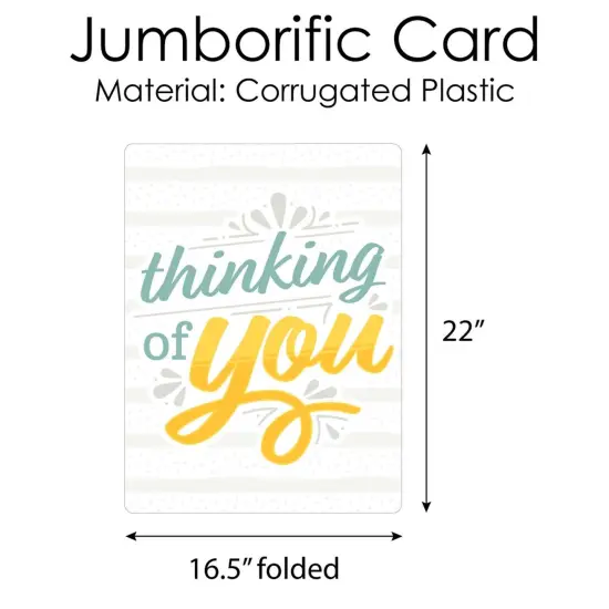 Big Dot of Happiness Thinking of You - Just Because Giant Greeting Card - Big Shaped Jumborific Card {6}