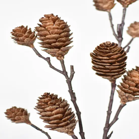 28" Faux Pinecone Branch Stem {3}