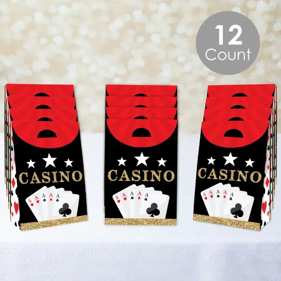 Big Dot of Happiness Las Vegas - Casino Gift Favor Bags - Party Goodie Boxes - Set of 12 {3}