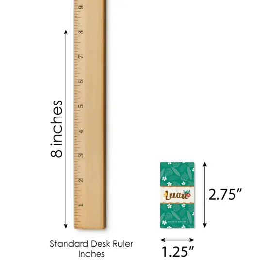 Big Dot of Happiness Tropical Luau - Mini Candy Bar Wrapper Stickers - Hawaiian Beach Party Small Favors - 40 Count {6}