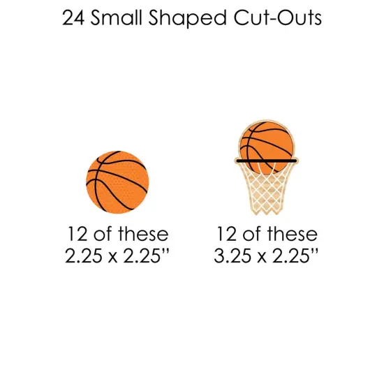 Big Dot of Happiness Nothin' but Net - Basketball - Baby Shower or Birthday Party DIY Decorations - Clothespin Garland Banner - 44 Pieces {7}