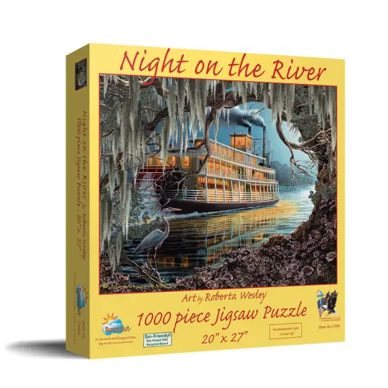 Sunsout Night on the River 1000 pc Jigsaw Puzzle 51004 {3}