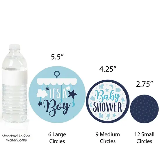 Big Dot of Happiness It's a Boy - Blue Baby Shower Giant Circle Confetti - Party Decorations - Large Confetti 27 Count {4}