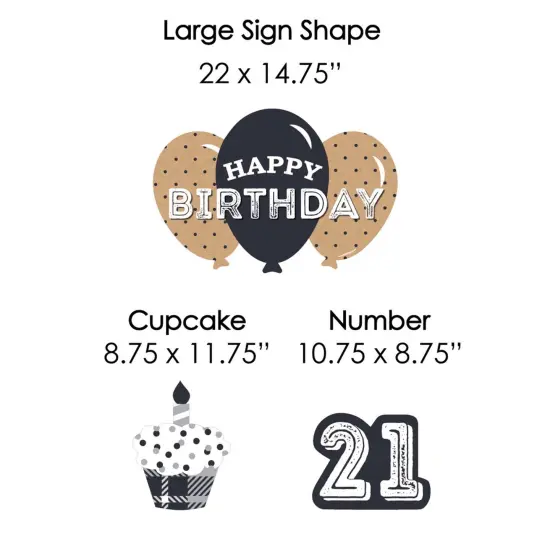 Big Dot of Happiness Finally 21 - 21st Birthday - Yard Sign and Outdoor Lawn Decorations - 21st Happy Birthday Party Yard Signs - Set of 8 {7}