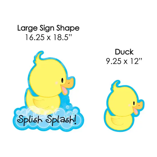 Big Dot of Happiness Ducky Duck - Yard Sign & Outdoor Lawn Decorations - Baby Shower or Birthday Party Yard Signs - Set of 8 {7}