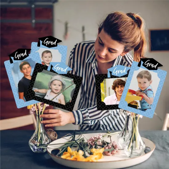 Big Dot of Happiness Light Blue Grad - Best is Yet to Come - Graduation Party Picture Centerpiece Sticks - Photo Table Toppers - 15 Pieces {3}