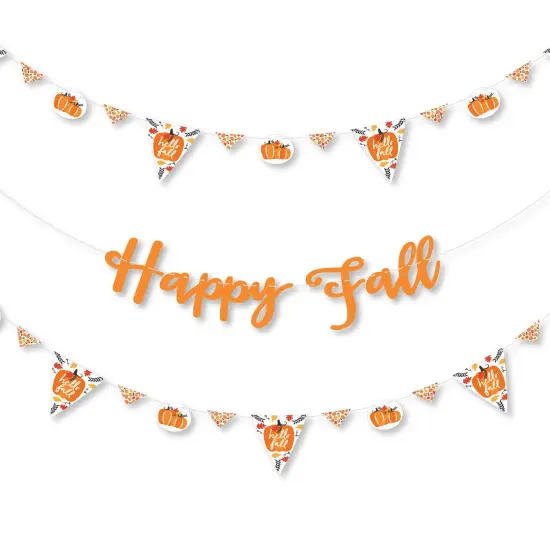 Big Dot of Happiness Fall Pumpkin - Halloween or Thanksgiving Party Letter Banner Decoration - 36 Banner Cutouts and Happy Fall Banner Letters {1}