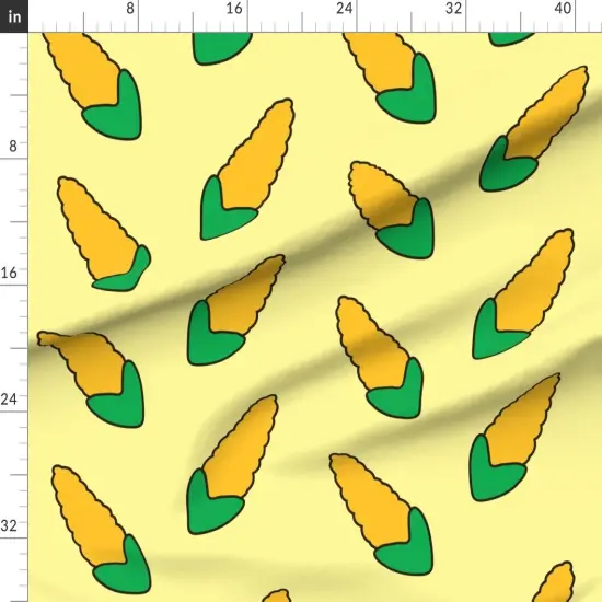 Various Fabrics by the Yard or Fat Quarter Corn Kitchen Food Yellow Vegetable Custom Printed Fabric by Spoonflower {1}