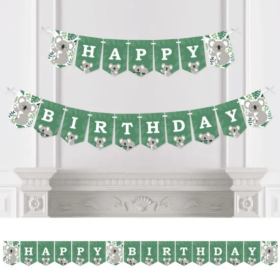 Big Dot of Happiness Koala Cutie - Bear Birthday Party Bunting Banner - Party Decorations - Happy Birthday {1}