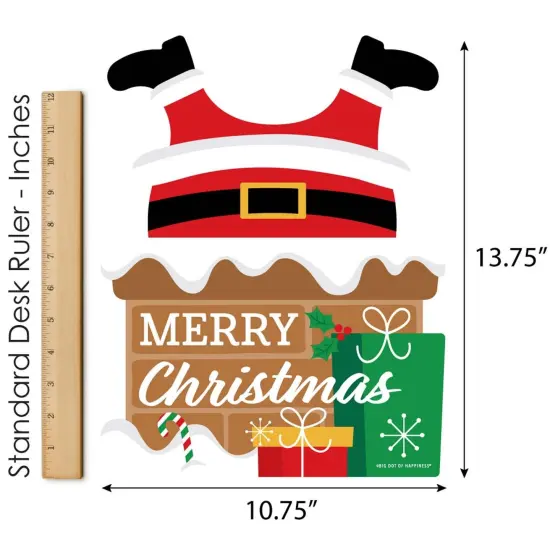 Big Dot of Happiness Santa Claus Stuck in Chimney - Outdoor Lawn Sign - Funny Christmas Yard Sign - 1 Piece {6}