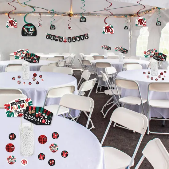 Big Dot of Happiness Christmas Pajamas - Holiday Plaid PJ Party Supplies Decoration Kit - Decor Galore Party Pack - 51 Pieces {4}