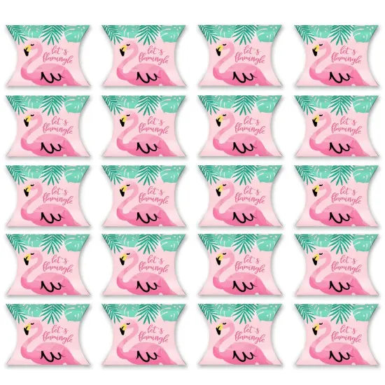 Big Dot of Happiness Pink Flamingo - Favor Gift Boxes - Tropical Summer Party Petite Pillow Boxes - Set of 20 {6}