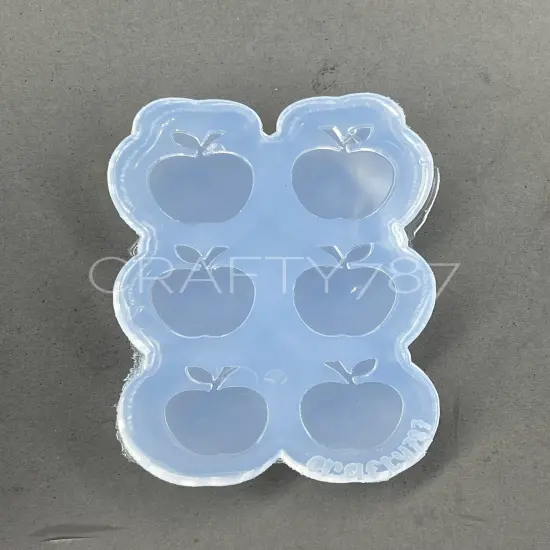 Apple Manzana Stud Silicone Mold(B9) {2}