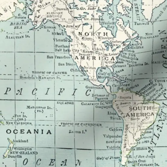 Various Fabrics by the Yard or Fat Quarter Vintage Maps Blue And Cream World Map Geography Countries Travel Custom Printed Fabric by Spoonflower {7}