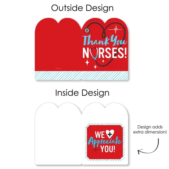 Big Dot of Happiness Thank You Nurses - Nurse Appreciation Week Giant Greeting Card - Big Shaped Jumborific Card {7}