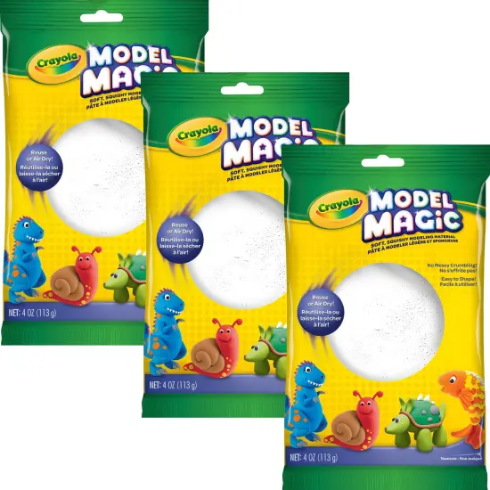 Multipack of 3 - Crayola Model Magic 4oz-White {1}