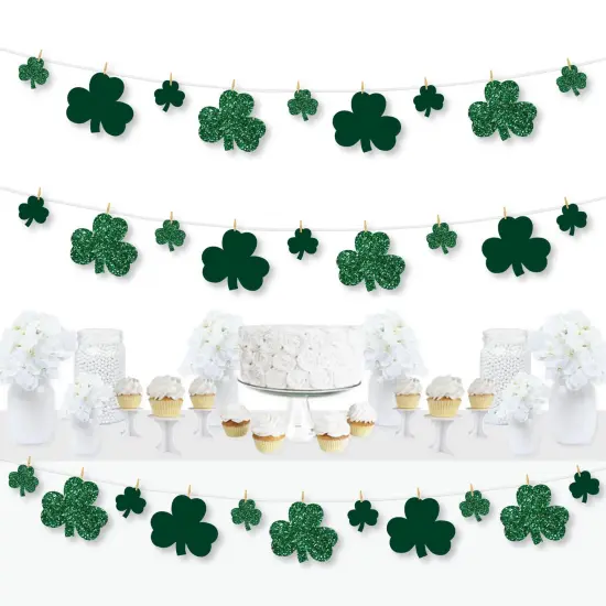 Big Dot of Happiness St. Patrick's Day - Saint Paddy's Day Party DIY Decorations - Clothespin Garland Banner - 44 Pieces {1}