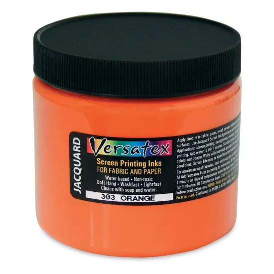 Jacquard Versatex Screen Printing Ink - Orange, 16 oz jar {1}