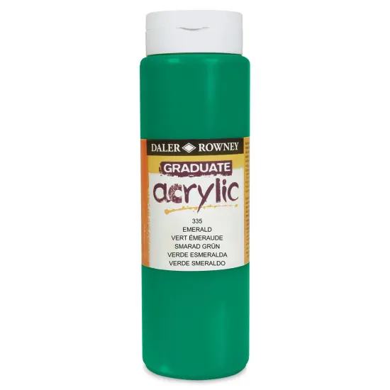 Daler-Rowney Graduate Acrylics - Emerald, 500 ml bottle {1}