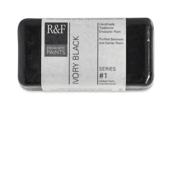 R&F Encaustic Paint Block - Ivory Black, 40 ml block {2}