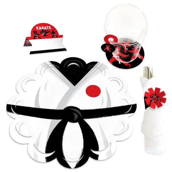 Big Dot of Happiness Karate Master - Martial Arts Birthday Party Paper Charger and Table Decorations - Chargerific Kit - Place Setting for 8 {1}