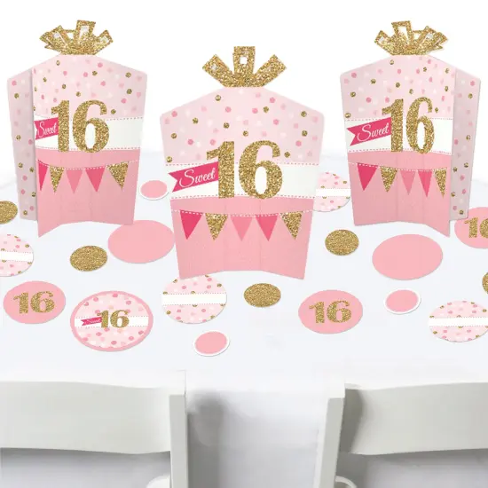 Big Dot of Happiness Sweet 16 - 16th Birthday Party Decor and Confetti - Terrific Table Centerpiece Kit - Set of 30 {1}