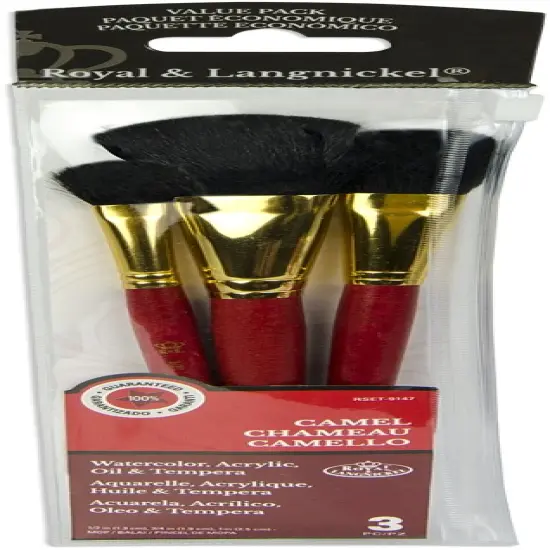Royal & Langnickel(R) Camel Value Pack Brush Set-3/Pkg {1}