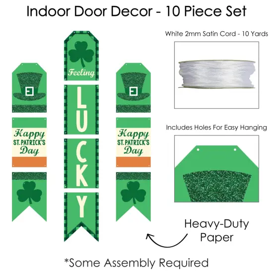 Big Dot of Happiness St. Patrick's Day - Hanging Vertical Paper Door Banners - Saint Paddy's Day Party Wall Decoration Kit - Indoor Door Decor {6}