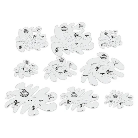 Iwata Artool Freehand Template - Set of 3, True Fire II {1}