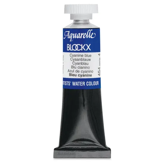 Blockx Artists' Watercolor - Cyanine Blue, 15 ml Tube {1}