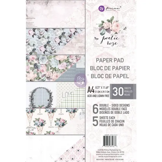 Prima Marketing Inc A4 Paper Pad-Poetic Paper 655350631673 {1}