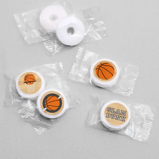 Big Dot of Happiness Nothin' but Net - Basketball - Party Round Candy Sticker Favors - Labels Fits Chocolate Candy (1 sheet of 108) {4}