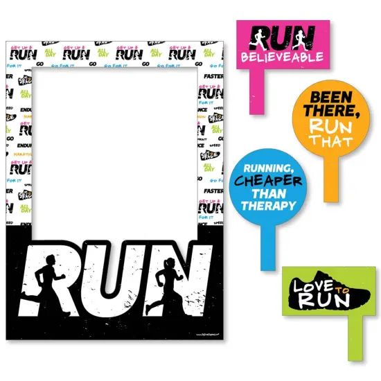 Big Dot of Happiness Set the Pace - Running - Track, Cross Country or Marathon Party Photo Booth Picture Frame & Props - Printed on Sturdy Material {7}