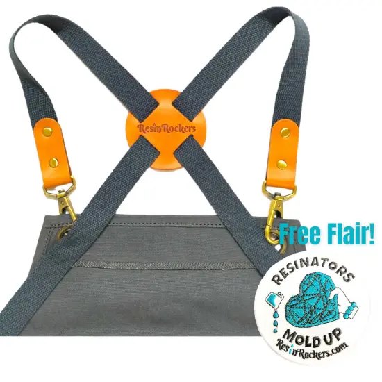 Exclusive Resin Rockers Heavy Duty Canvas Apron with Pockets and FLAIR {3}