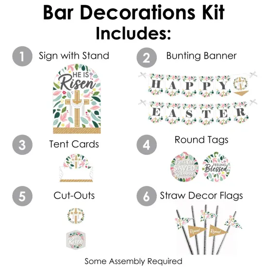 Big Dot of Happiness Religious Easter - DIY Christian Holiday Party Signs - Snack Bar Decorations Kit - 50 Pieces {4}