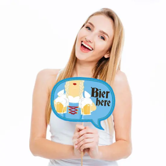 Big Dot of Happiness Funny Oktoberfest - Beer Festival Photo Booth Props Kit - 10 Piece {3}