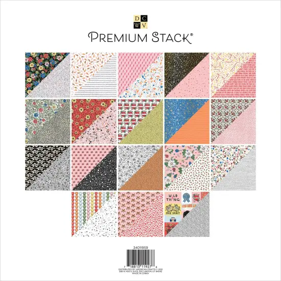 DCWV Double-Sided Cardstock Stack 12"X12" 36/Pkg-Rebel, W/Gold Foil {3}